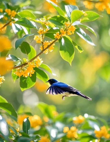 春風(fēng)拂過(guò)枝頭，每一片新綠都在訴說(shuō)著希望的故事。